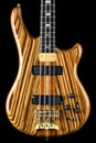 Zebrawood on an Electric Bass Guitar - Highly Figured Royalty Free Stock Photo