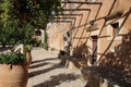 commons (habitation building ?) in an orthodox monastery (arkadi) in crete Royalty Free Stock Photo