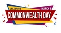 Commonwealth day banner design