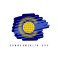 Commonwealth Day vector illustration