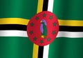 commonwealth of dominica national flag 3d illustration close up view