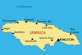 Commonwealth of Jamaica - map - vector