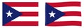 Commonwealth of Puerto Rico flag. Simple and slightly waving version.