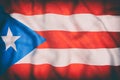 Commonwealth of Puerto Rico flag waving