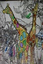 Communal Mural Coloring at Houston Zoo, located within Hermann Park, in Houston, Texas