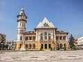 Communal palace in Buzau from dacia square,romania