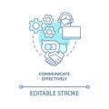 Communicate effectively turquoise concept icon Royalty Free Stock Photo