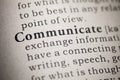Definition of the word communicate Royalty Free Stock Photo