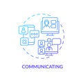 Communicating blue gradient concept icon Royalty Free Stock Photo