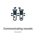 Communicating vessels vector icon on white background. Flat vector communicating vessels icon symbol sign from modern education