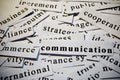 Communication. Concept of words related with busin Royalty Free Stock Photo