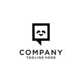 Simple modern Communication with abstract panda logo design company Premium Vector