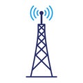 Communication antenna broadcasting information icon