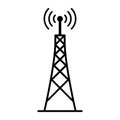 Communication antenna broadcasting information icon