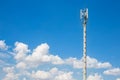 Communication antenna repeater tower Royalty Free Stock Photo