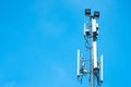 Communication antenna tower with blue sky,Telecoms technology