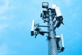 Communication antenna tower with blue sky,Telecoms technology