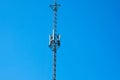 Communication antenna tower with blue sky,Telecoms technology