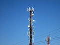 Communication antenna tower Royalty Free Stock Photo