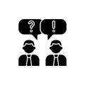 Communication black glyph icon Royalty Free Stock Photo