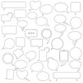 Communication Black Speech Bubbles Set Royalty Free Stock Photo