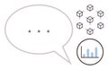 Communication, Blockchain, and Data Analytics Visualized in a Minimalistic Design Royalty Free Stock Photo