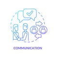 Communication blue gradient concept icon Royalty Free Stock Photo