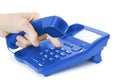 Communication. blue phone Royalty Free Stock Photo