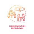 Communication breakdown concept icon