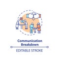 Communication breakdown concept icon