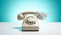 Communication Breakdown - Vintage Phone Exploding Royalty Free Stock Photo