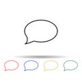 communication bubble multi color style icon. Simple thin line, outline vector of web icons for ui and ux, website or mobile Royalty Free Stock Photo