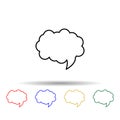 communication bubble multi color style icon. Simple thin line, outline vector of web icons for ui and ux, website or mobile Royalty Free Stock Photo