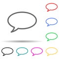 communication bubble multi color style icon. Simple thin line, outline  of web icons for ui and ux, website or mobile Royalty Free Stock Photo