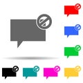 communication bubbles with an asterisk multi color style icon. Simple thin line, outline vector of web icons for ui and ux,