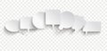 White Paper Speech Bubble Communication Bubbles Banner Transparent