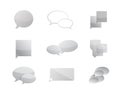 communication bubbles icon set illustration design