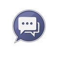 Communication Bubbles Icon, Talking Cloud Icon, Speech Balloon, Conversation Chat Element, Communication Symbol Royalty Free Stock Photo