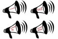 Communication Bullhorn Collage