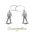 Communication, business, speech, chat, conversation concept. Hand drawn isolated vector.