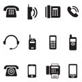 Communication, call, phone vintage, retro telephone Vector Illus