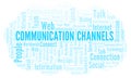 Communication Channels word cloud. Royalty Free Stock Photo