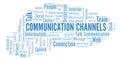 Communication Channels word cloud. Royalty Free Stock Photo