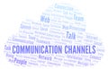 Communication Channels word cloud Royalty Free Stock Photo