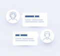 Communication, chatting. Chat messages notification screen. Vector illustration