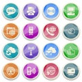 Communication color icons. Royalty Free Stock Photo