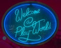 Welcome at Play-world neon lighting sign