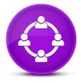 Communication concept luxurious glossy purple round button abstract Royalty Free Stock Photo