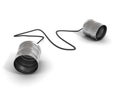 Communication concept: tin can phone Royalty Free Stock Photo