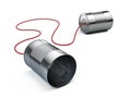 Communication concept: Tin can phone Royalty Free Stock Photo